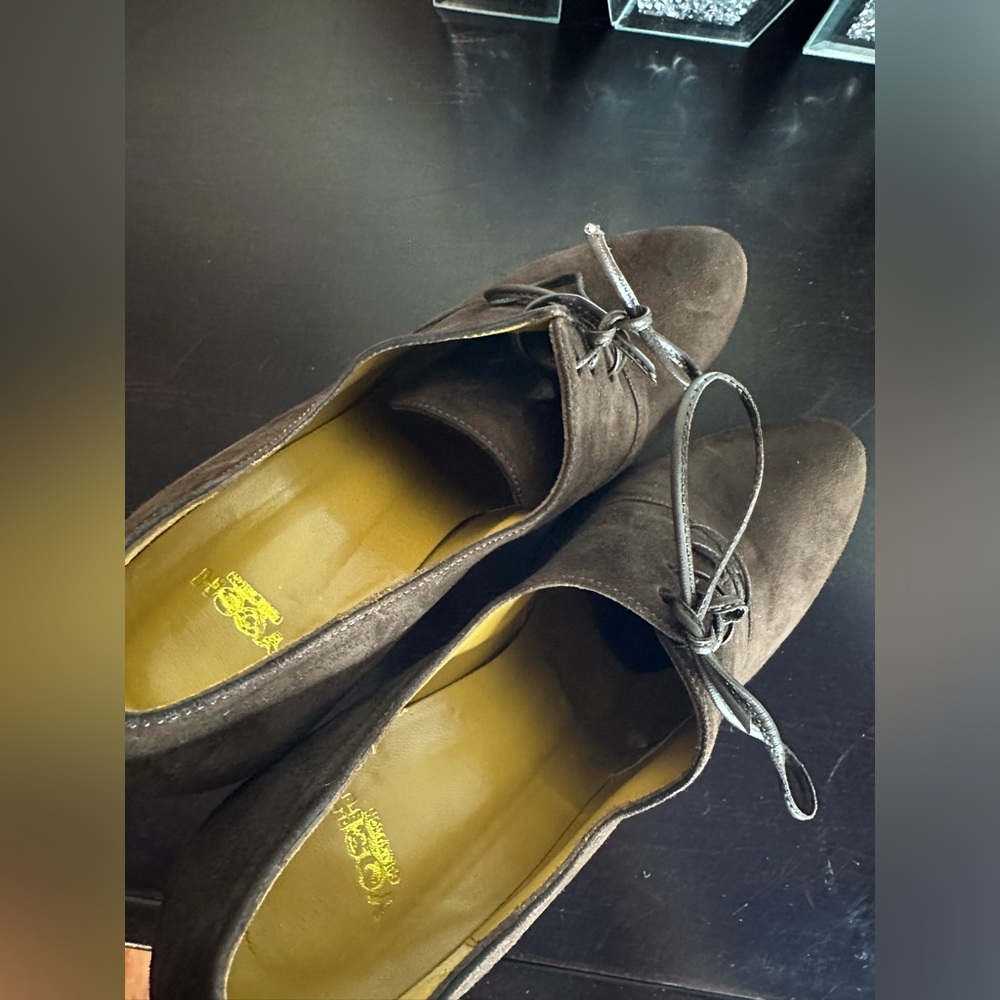 Yosh Collection Suede Rounded Toe Heels - Picture 5 of 11